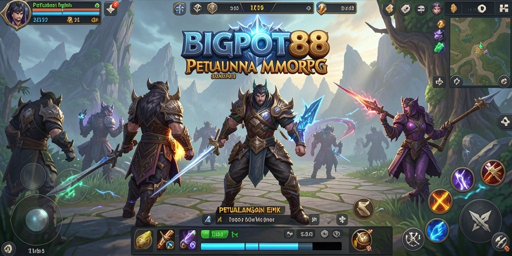 Menampilkan gameplay mendebarkan dari BIGPOT88 di dunia MMORPG.