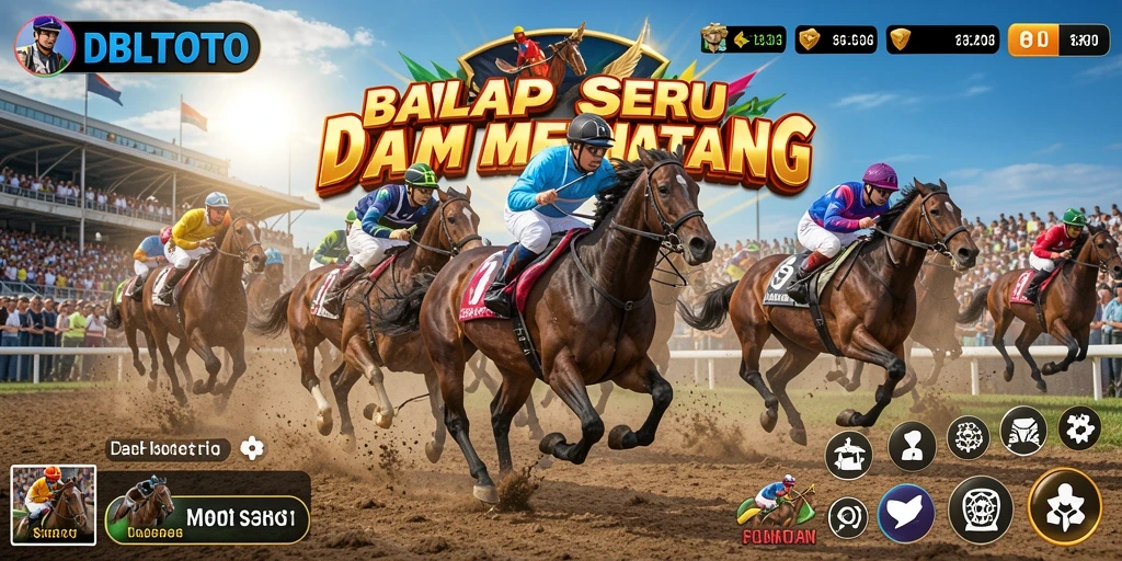 Gameplay menegangkan pada sirkuit balap DBLTOTO.