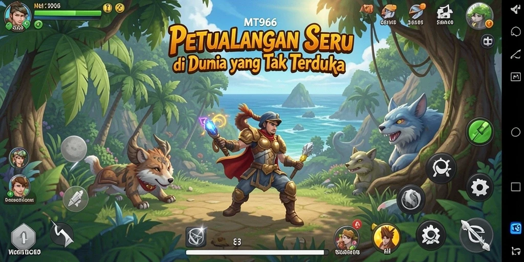 Screenshot gameplay yang menampilkan petualangan seru dalam MT966.