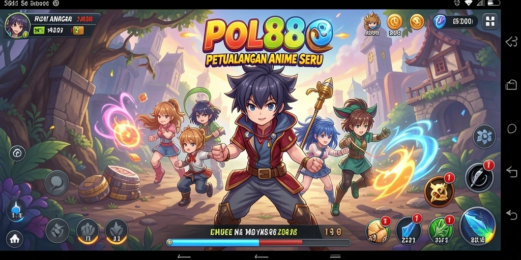 Screenshot POL88 menampilkan karakter anime dalam aksi seru.