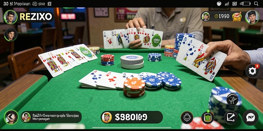 Tampilan gameplay Gaple yang menarik dan interaktif.