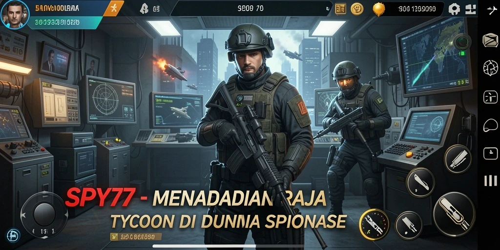 Gameplay SPY77 menampilkan aksi spionase yang seru dan mendebarkan.
