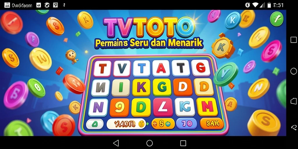 Tampilan utama gameplay TVTOTO dengan kartu Bingo yang menarik.